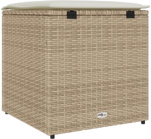 Skrzynia ogrodowa vidaXL Skrzynka na przechowywanie Beżowa i kremowa 7