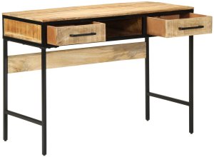 vidaXL Biurko  100x50x75 cm z litego drewna z surowego mango 1