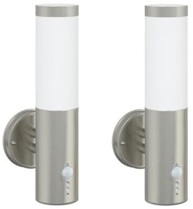 Kinkiet vidaXL Zewnętrzna Lampa Ścienna z Czujnikiem 2 szt. Srebrna stal nierdzewna IP44 3