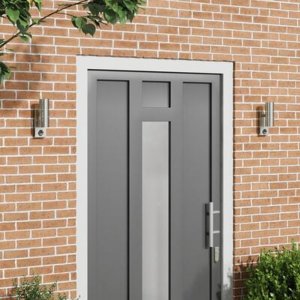 Kinkiet vidaXL Kinkiety z czujnikiem 2 szt. Srebrna stal nierdzewna IP44 4