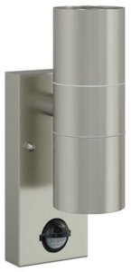 Kinkiet vidaXL Kinkiety z czujnikiem 2 szt. Srebrna stal nierdzewna IP44 5