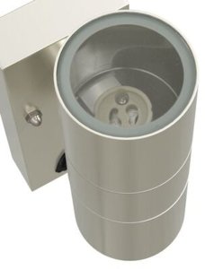 Kinkiet vidaXL Kinkiety z czujnikiem 2 szt. Srebrna stal nierdzewna IP44 9