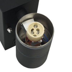 Kinkiet vidaXL Zewnętrzne lampy ścienne z czujnikiem, 2 sztuki, czarna stal nierdzewna IP44 9