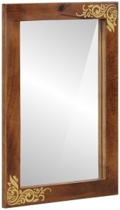 vidaXL lustro łazienkowe  50x70x3 cm z litego drewna mango 2