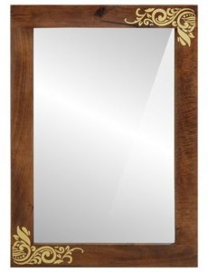 vidaXL lustro łazienkowe  50x70x3 cm z litego drewna mango 4