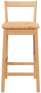 vidaXL Hokery barowe 2 szt. Naturalne drewno lite guma 5