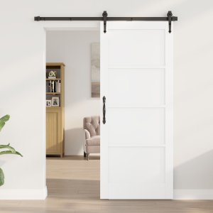 vidaXL Drzwi wewnętrzne  'ORKDAL'Białe 83x202x4 cm Z litego drewna sosnowego 1