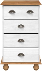 vidaXL Komoda 'ASKIM'Biała 45,8x40x79 cm Drewno Lite Sosnowe 6