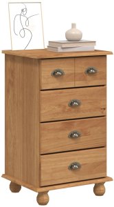 vidaXL Komoda 'ASKIM'Brązowa 45,8x40x79 cm z solidnego drewna sosnowego 3