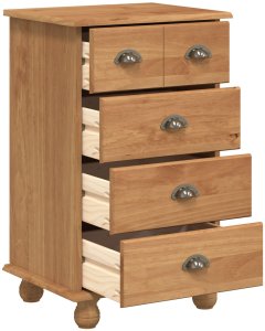 vidaXL Komoda 'ASKIM'Brązowa 45,8x40x79 cm z solidnego drewna sosnowego 5