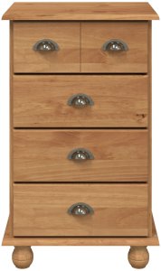 vidaXL Komoda 'ASKIM'Brązowa 45,8x40x79 cm z solidnego drewna sosnowego 6