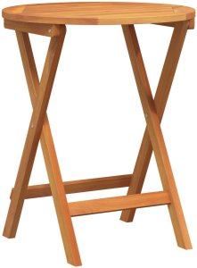 vidaXL Składany stół ogrodowy okrągły 60x72 cm z litego drewna akacjowego 2