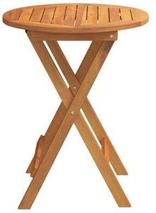vidaXL Składany stół ogrodowy okrągły 60x72 cm z litego drewna akacjowego 7