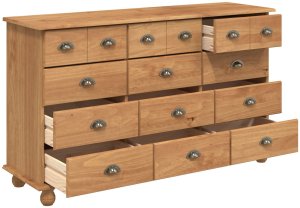 vidaXL Komoda "ASKIM" 79x40x133,5 cm z litego drewna sosnowego 4