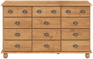 vidaXL Komoda "ASKIM" 79x40x133,5 cm z litego drewna sosnowego 5