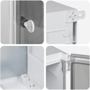 vidaXL Szafa sterownicza IP65 Waterproof Szara 50x22x60 cm ABS Plastic 7