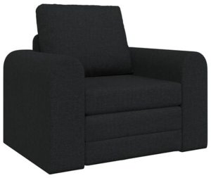 vidaXL Sofa łóżko 2 w 1 Czarna 98x71x83 cm Tkanina 3