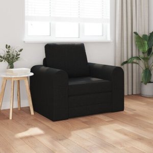 vidaXL Sofa łóżko 2 w 1 Czarna 98x71x83 cm Tkanina 4