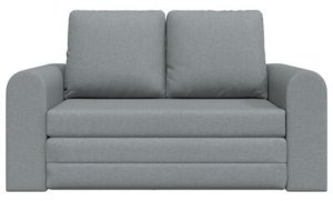 vidaXL Sofa rozkładana  2 w 1 Jasnoszara 148x71x83 cm Tkanina 7