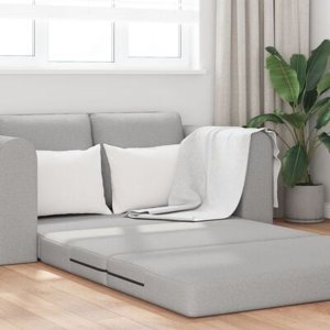 vidaXL Sofa rozkładana 2-w-1 w kolorze chmur szary 148x71x83 cm Tkanina 6