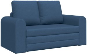 vidaXL Floor Sofa Bed 2 w 1 Niebieska 148x71x83 cm Tkanina 2