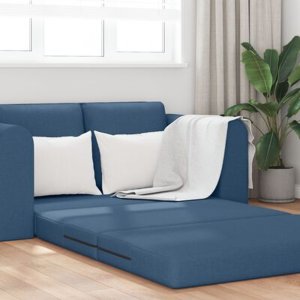 vidaXL Floor Sofa Bed 2 w 1 Niebieska 148x71x83 cm Tkanina 6