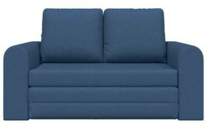 vidaXL Floor Sofa Bed 2 w 1 Niebieska 148x71x83 cm Tkanina 8