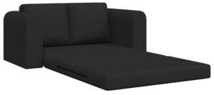 vidaXL Sofa na podłodze z funkcją łóżka 2w1 Czarna 148x71x83 cm Tkanina 7