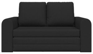 vidaXL Sofa na podłodze z funkcją łóżka 2w1 Czarna 148x71x83 cm Tkanina 8