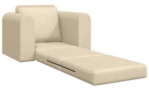vidaXL Sofa Łóżko 2 w 1 Kremowa 98x71x83 cm Tkanina 6