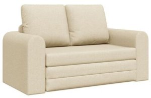 vidaXL Sofa rozkładana 2 w 1  Kremowa 148x71x83 cm Tkanina 3