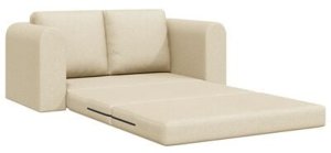 vidaXL Sofa rozkładana 2 w 1  Kremowa 148x71x83 cm Tkanina 7