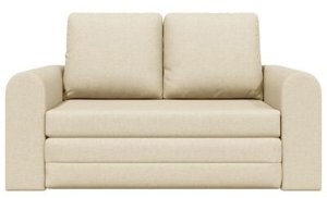 vidaXL Sofa rozkładana 2 w 1  Kremowa 148x71x83 cm Tkanina 8