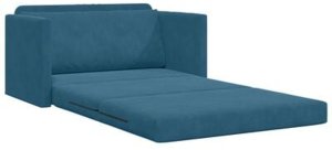 vidaXL Sofa podłogowa 2 w 1 Niebieska 124x204x61 cm Aksamit 6