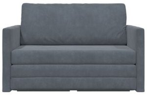 vidaXL Sofa łóżko 2 w 1 Ciemnoszary 124x204x61 cm Welur 7