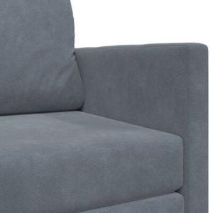 vidaXL Sofa łóżko 2 w 1 Ciemnoszary 124x204x61 cm Welur 10