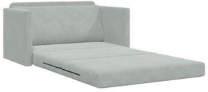 vidaXL Sofa łóżko 2-w-1 Jasnoszara 124x204x61 cm Velvet 7