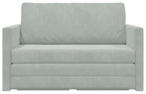 vidaXL Sofa łóżko 2-w-1 Jasnoszara 124x204x61 cm Velvet 8