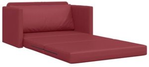 vidaXL Sofa na podłogę łóżko 2-w-1 Czerwony 124x71x78 cm sztuczna skóra 7