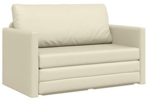 vidaXL Sofa Ziemna 2 w 1 Kremowa 124x71x78 cm skóra ekologiczna 3