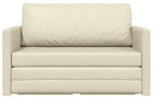 vidaXL Sofa Ziemna 2 w 1 Kremowa 124x71x78 cm skóra ekologiczna 8