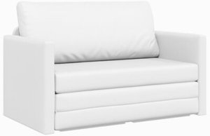 vidaXL Sofa na podłodze  2 w 1 Biała 124x71x78 cm Sztuczna skóra 3