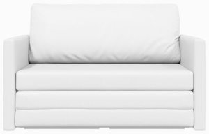 vidaXL Sofa na podłodze  2 w 1 Biała 124x71x78 cm Sztuczna skóra 8