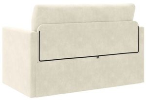 vidaXL Sofa na podłogę z funkcją łóżka 2 w 1  Kremowa 124x204x61 cm Welur 9