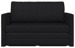 vidaXL Sofa na podłogę Łóżko 2w1 Czarna 124x71x78 cm Sztuczna skóra 8