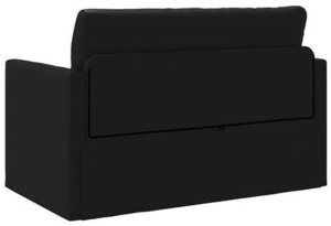 vidaXL Sofa na podłogę Łóżko 2w1 Czarna 124x71x78 cm Sztuczna skóra 10