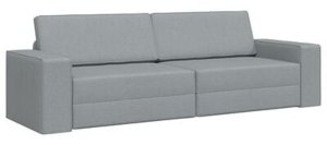 vidaXL Sofa łóżko 2 w 1 jasnoszare 245x150x60.5 cm Tkanina 3