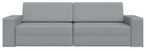 vidaXL Sofa łóżko 2 w 1 jasnoszare 245x150x60.5 cm Tkanina 6