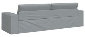 vidaXL Sofa łóżko 2 w 1 jasnoszare 245x150x60.5 cm Tkanina 8