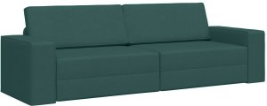 vidaXL Sofa Łóżko 2-w-1 Ciemnozielona 245x150x60.5 cm Tkanina 2